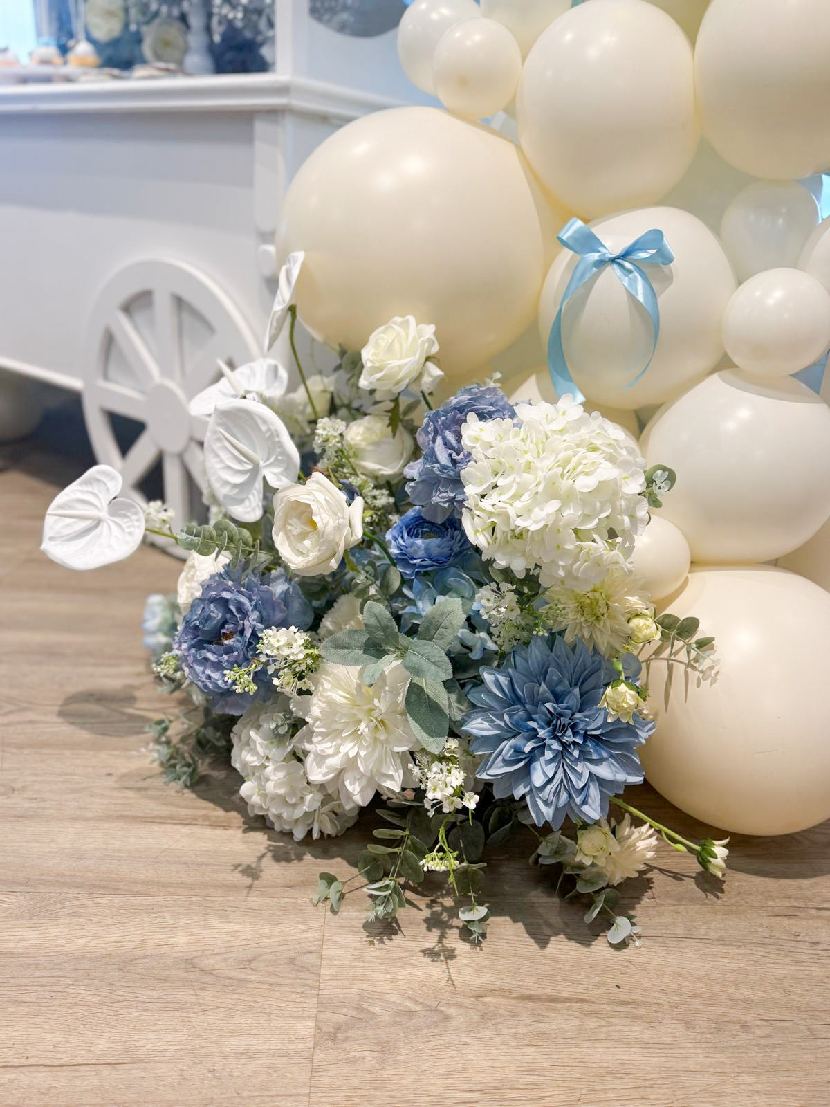 Baby Shower bleu & ivoire – Thème ourson pour Luca