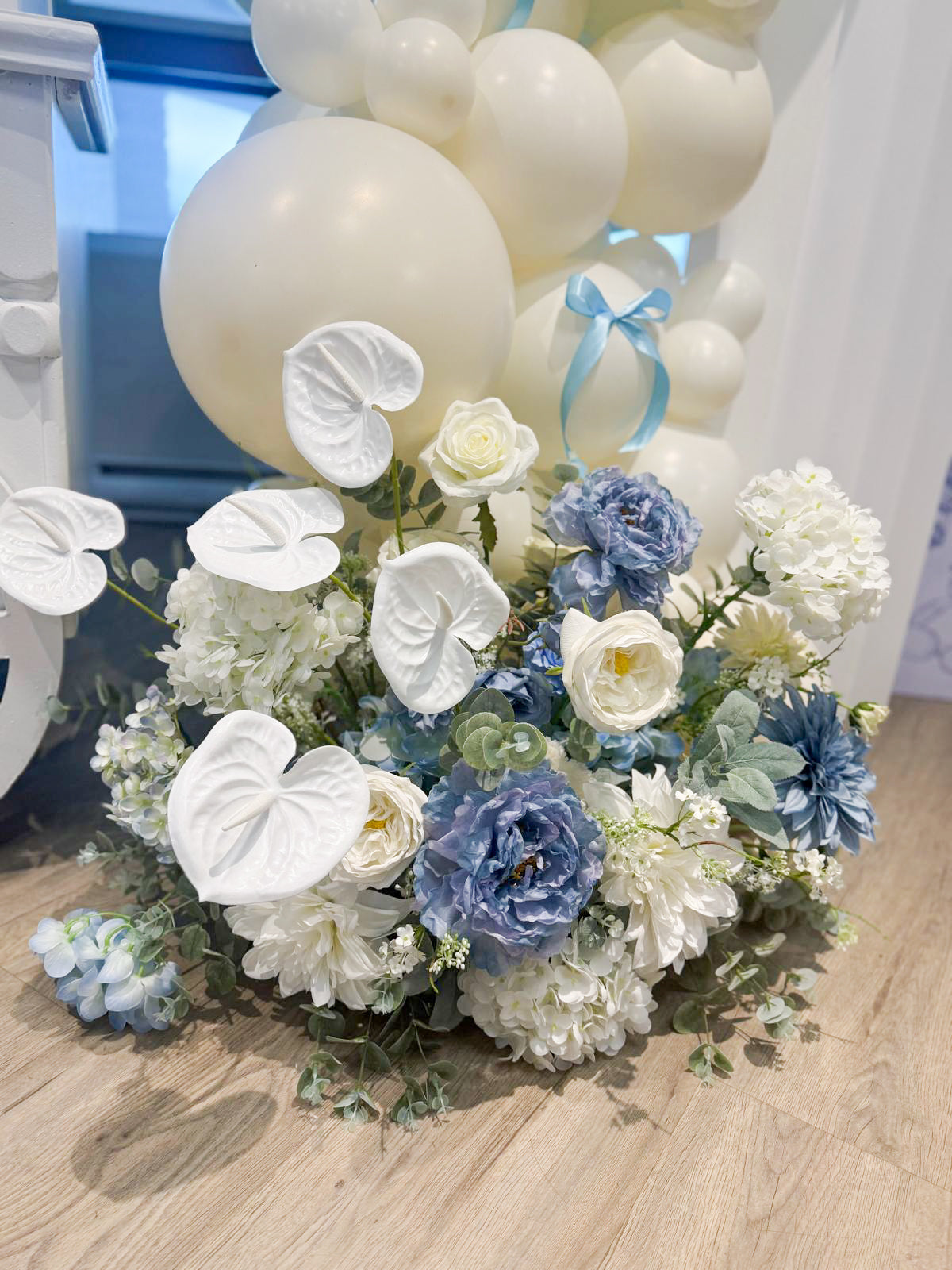 Baby Shower bleu & ivoire – Thème ourson pour Luca