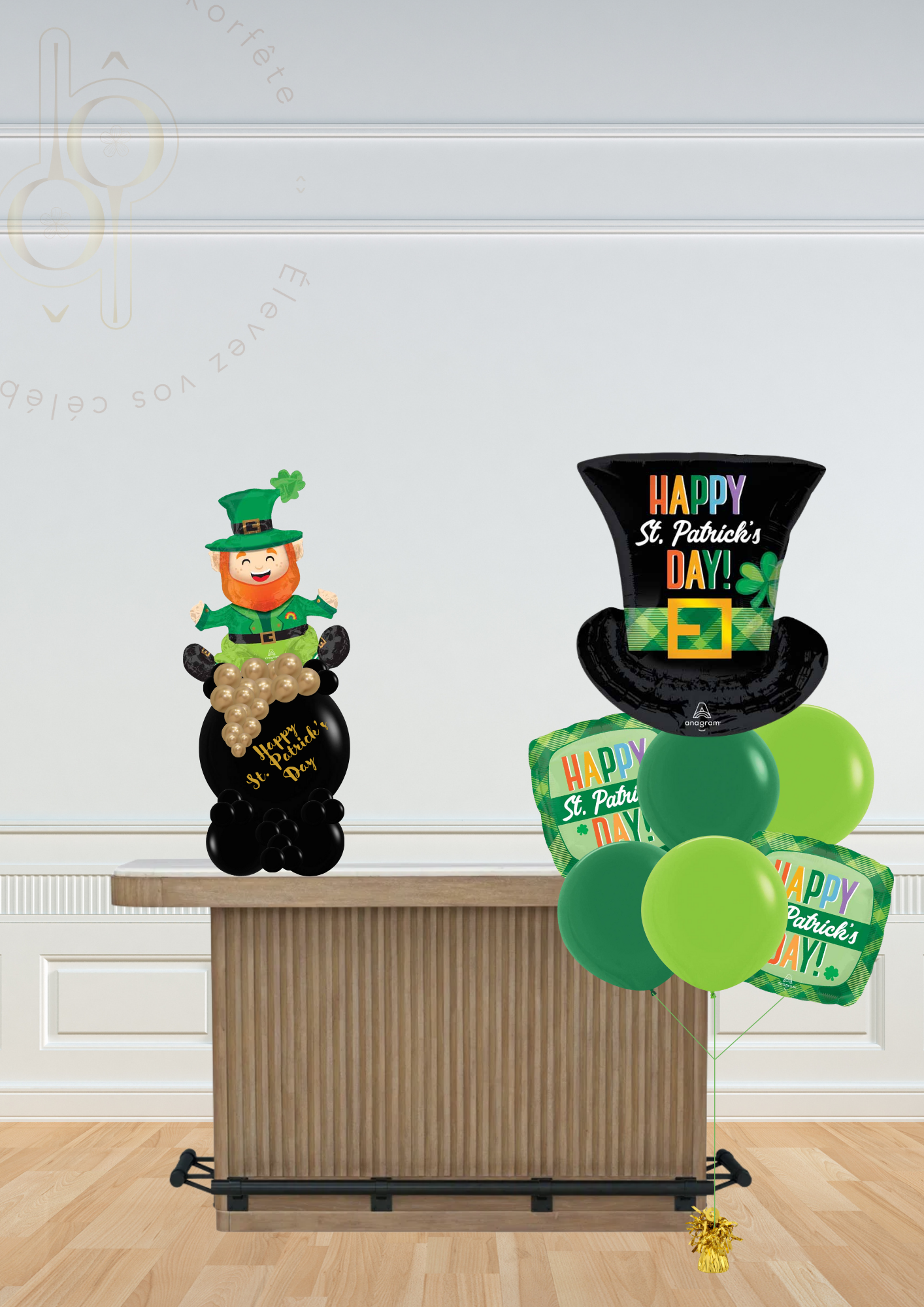 Combo Ballons Chapeau St. Patrick