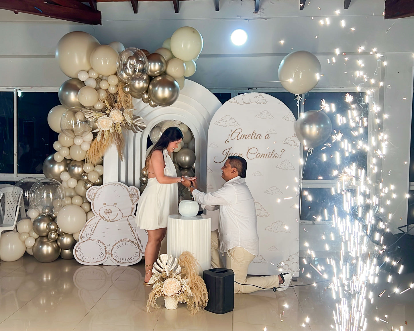 Gender reveal boho – Thème ourson