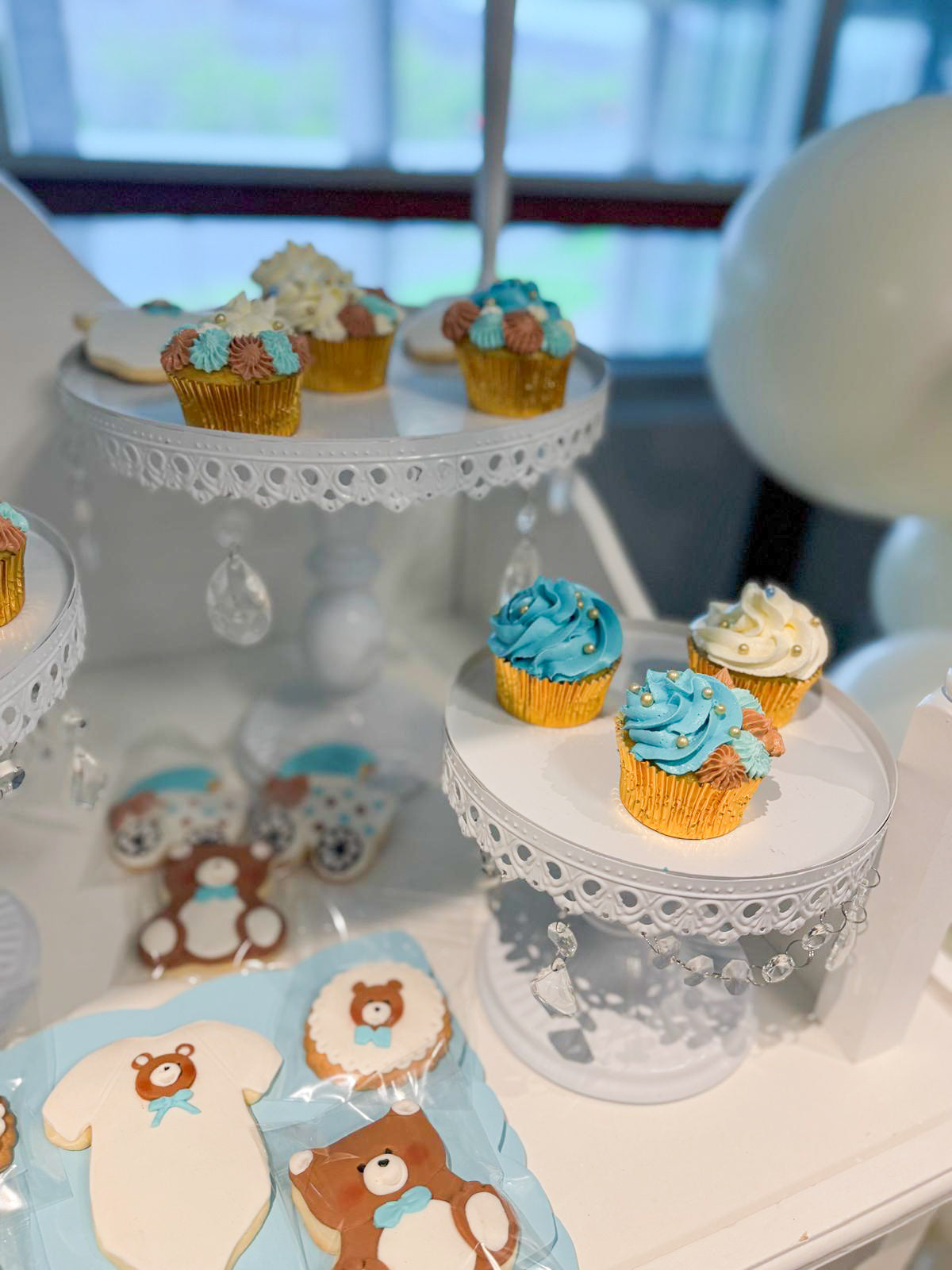 Baby Shower bleu & ivoire – Thème ourson pour Luca