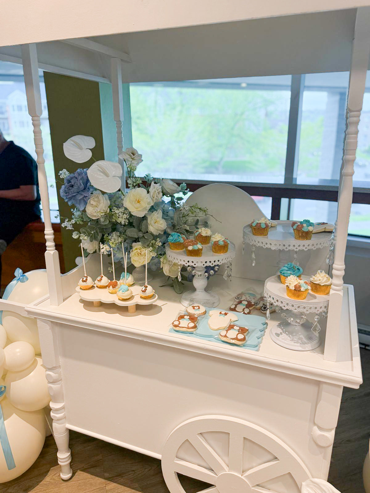 Baby Shower bleu & ivoire – Thème ourson pour Luca